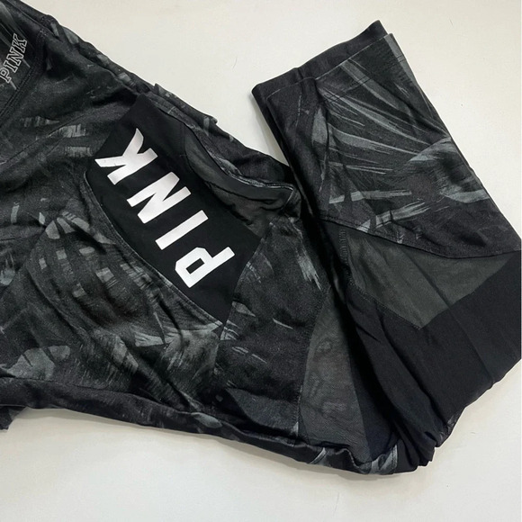Victorias Secret Pink • Grey Black Mesh Ultimate Leggings - Picture 2 of 6